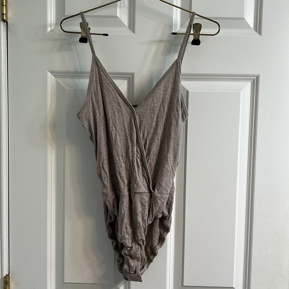 LA Hearts Gray bodysuit